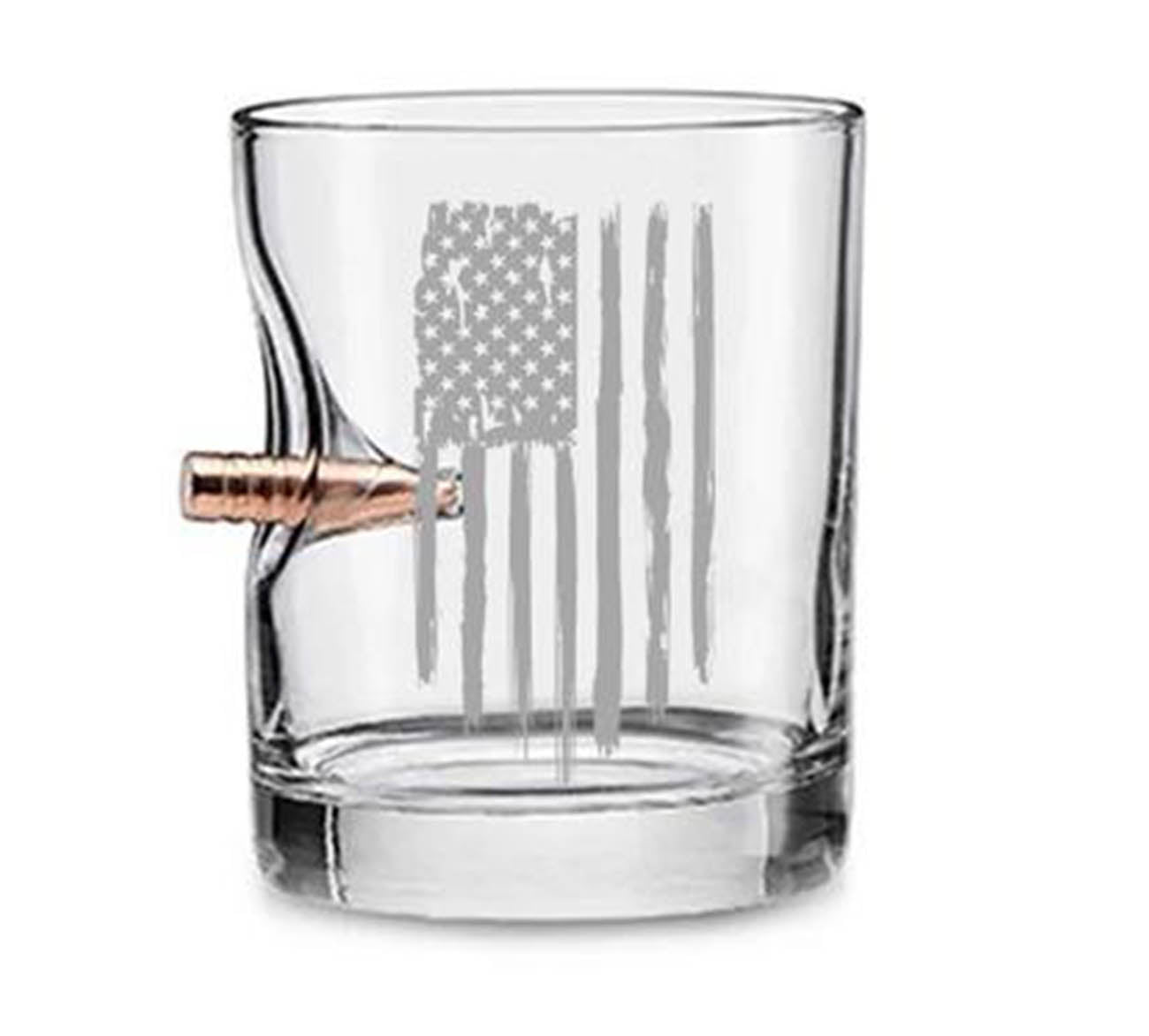 Let Freedom Ring - Whiskey Glass- 11oz Rocks W/ 308 Bullet