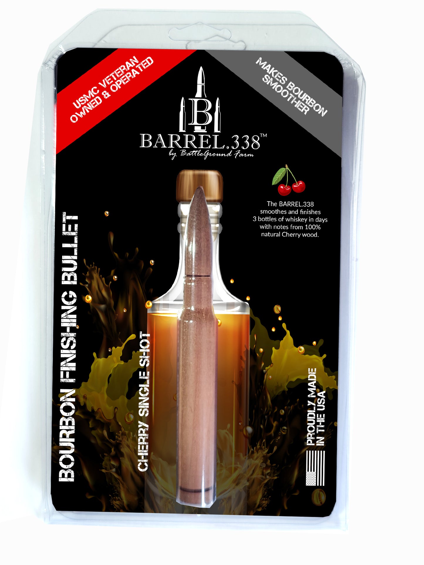 Wholesale Case 10CT Single Shot - Cherry Bourbon Finishing Bullet