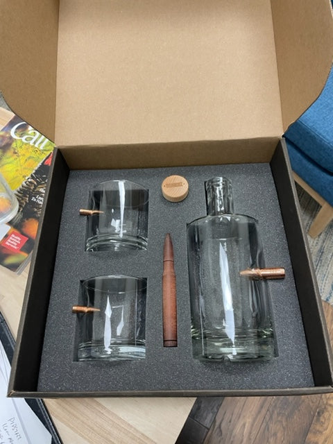 2nd Amendment - Decanter Gift Set & Choice BARREL.338 Bourbon Finishing Bullet