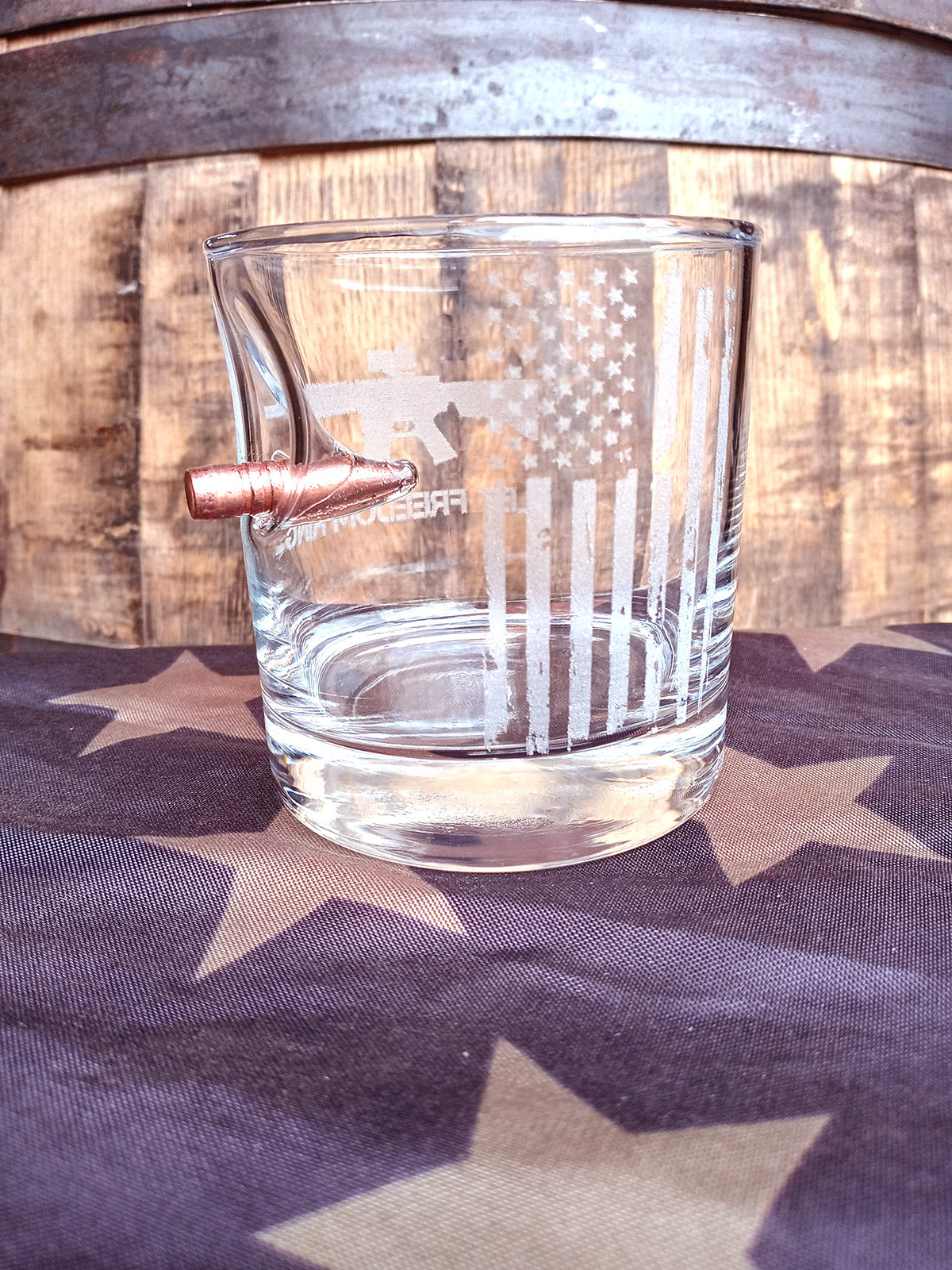 Let Freedom Ring - Whiskey Glass- 11oz Rocks W/ 308 Bullet